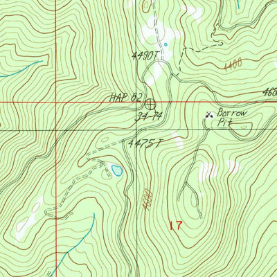 United States Geological Survey Kerby Peak, OR (1986, 24000-Scale) digital map