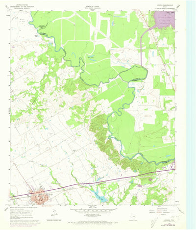 United States Geological Survey Kerens, TX (1961, 24000-Scale) digital map