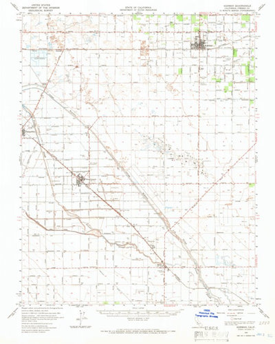 United States Geological Survey Kerman, CA (1963, 62500-Scale) digital map