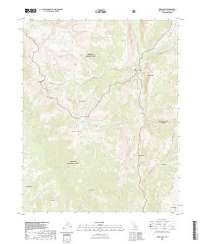 United States Geological Survey Kern Lake, CA (2021, 24000-Scale) digital map