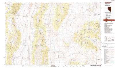 United States Geological Survey Kern Mountains, NV-UT (1988, 100000-Scale) digital map