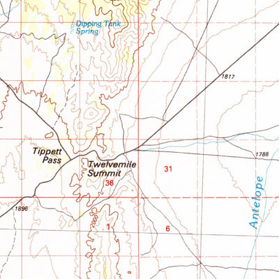 United States Geological Survey Kern Mountains, NV-UT (1988, 100000-Scale) digital map