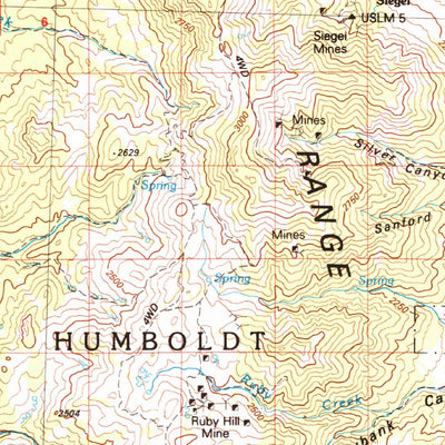 United States Geological Survey Kern Mountains, NV-UT (1988, 100000-Scale) digital map