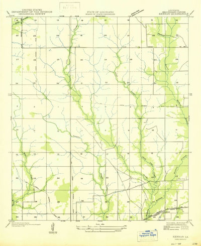 United States Geological Survey Kernan, LA (1947, 31680-Scale) digital map