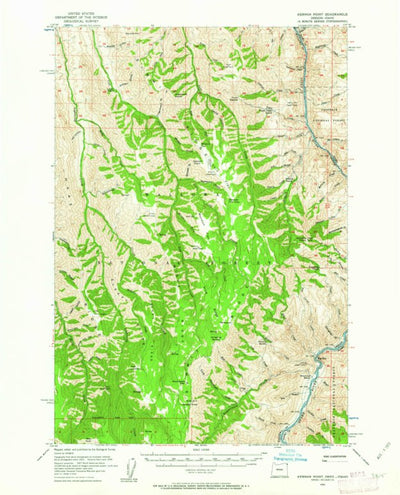 United States Geological Survey Kernan Point, OR-ID (1954, 62500-Scale) digital map