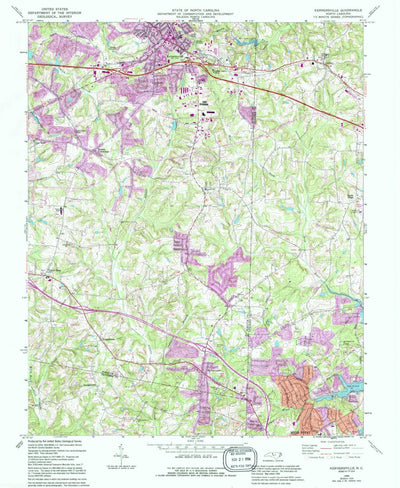 United States Geological Survey Kernersville, NC (1969, 24000-Scale) digital map