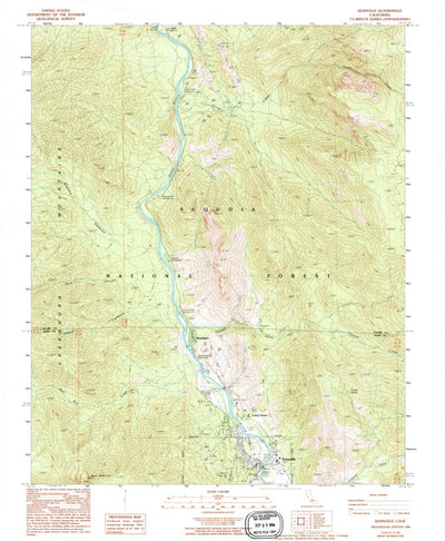United States Geological Survey Kernville, CA (1986, 24000-Scale) digital map