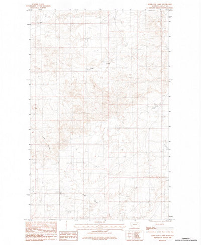 United States Geological Survey Kerr Cow Camp, MT (1984, 24000-Scale) digital map