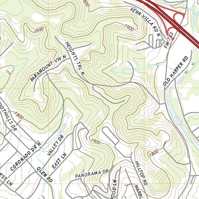 United States Geological Survey Kerrville, TX (2022, 24000-Scale) digital map