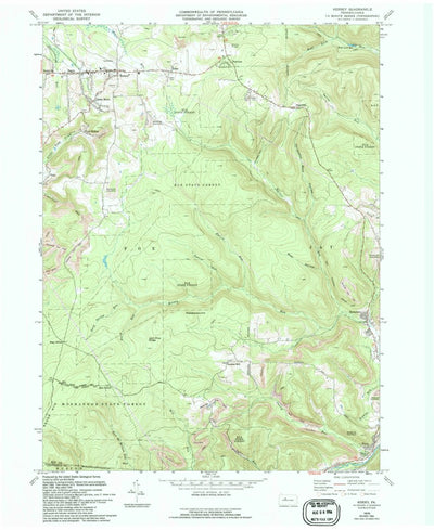 United States Geological Survey Kersey, PA (1970, 24000-Scale) digital map