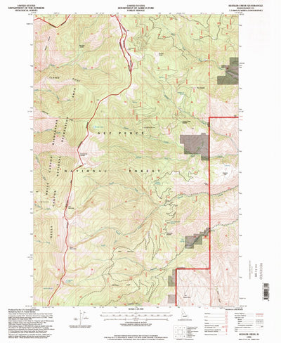 United States Geological Survey Kessler Creek, ID (1995, 24000-Scale) digital map