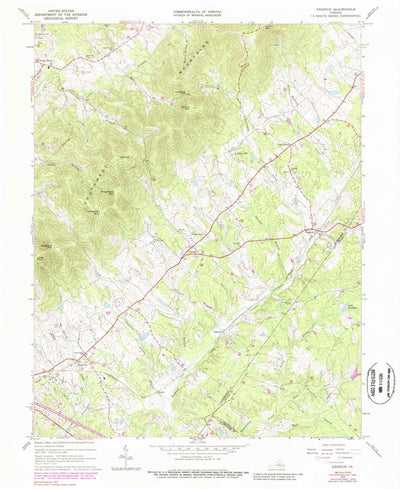 United States Geological Survey Keswick, VA (1964, 24000-Scale) digital map