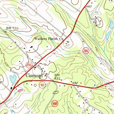 United States Geological Survey Keswick, VA (1964, 24000-Scale) digital map