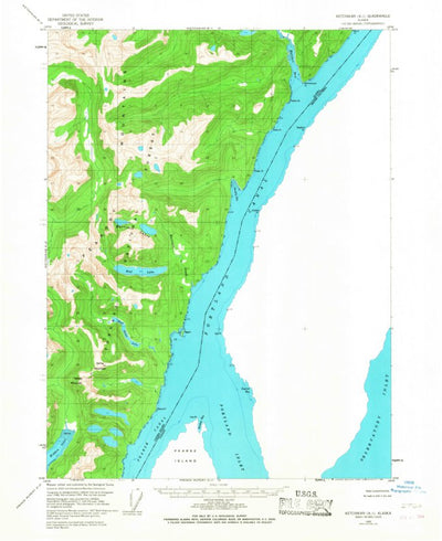 United States Geological Survey Ketchikan A-1, AK (1955, 63360-Scale) digital map