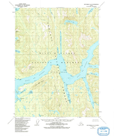 United States Geological Survey Ketchikan A-3, AK (1955, 63360-Scale) digital map