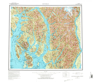 United States Geological Survey Ketchikan, AK (1955, 250000-Scale) digital map