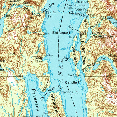 United States Geological Survey Ketchikan, AK (1955, 250000-Scale) digital map