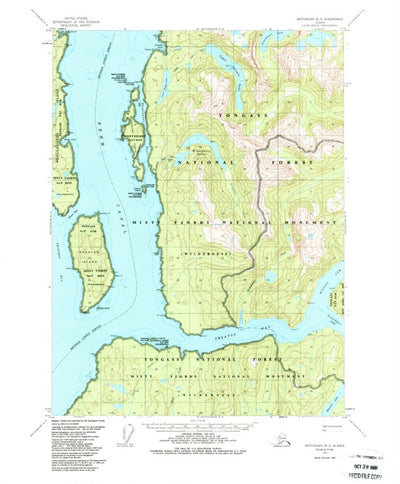 United States Geological Survey Ketchikan B-3, AK (1955, 63360-Scale) digital map