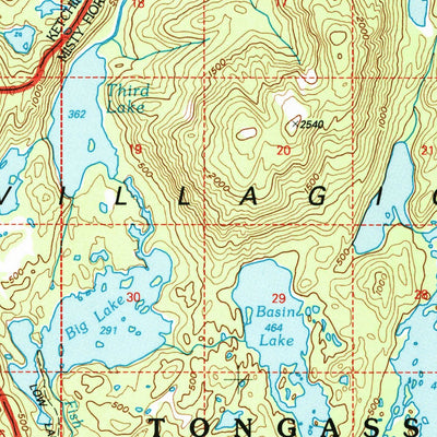United States Geological Survey Ketchikan B-4, AK (1995, 63360-Scale) digital map