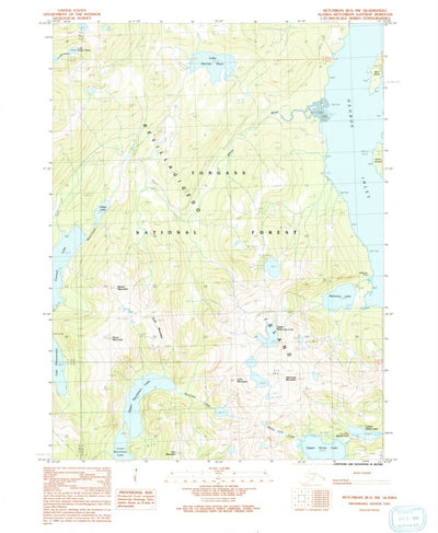 United States Geological Survey Ketchikan B-5 NW, AK (1991, 25000-Scale) digital map