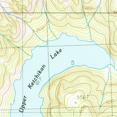 United States Geological Survey Ketchikan B-5 NW, AK (1991, 25000-Scale) digital map