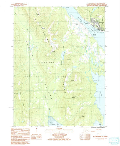United States Geological Survey Ketchikan B-6 SE, AK (1991, 25000-Scale) digital map