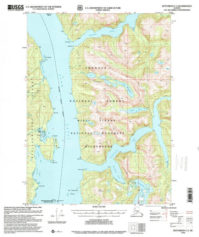 United States Geological Survey Ketchikan C-3, AK (1996, 63360-Scale) digital map