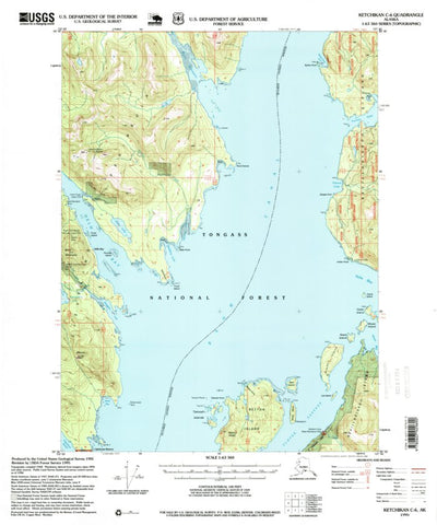 United States Geological Survey Ketchikan C-6, AK (1995, 63360-Scale) digital map