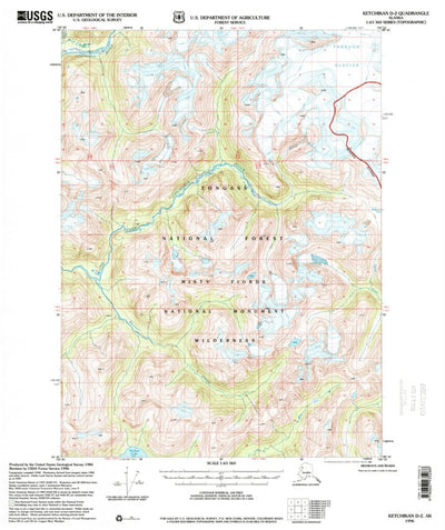 United States Geological Survey Ketchikan D-2, AK (1996, 63360-Scale) digital map