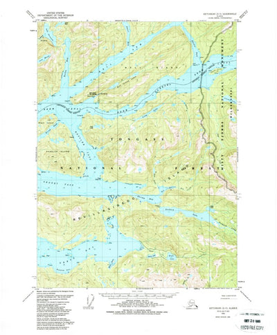 United States Geological Survey Ketchikan D-5, AK (1952, 63360-Scale) digital map