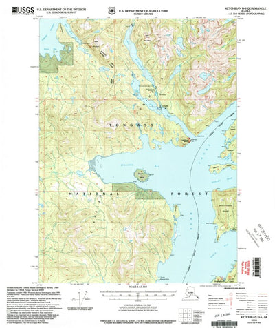 United States Geological Survey Ketchikan D-6, AK (2000, 63360-Scale) digital map