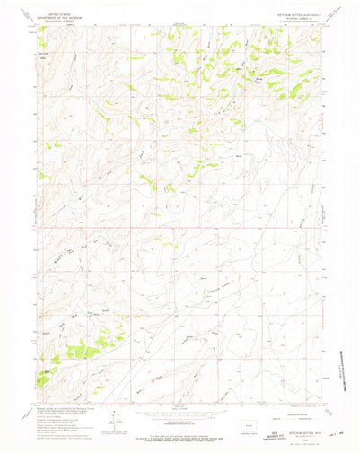 United States Geological Survey Ketchum Buttes, WY (1961, 24000-Scale) digital map