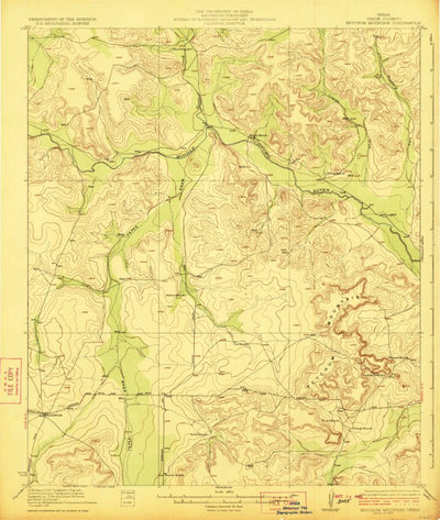 United States Geological Survey Ketchum Mountain, TX (1923, 62500-Scale) digital map