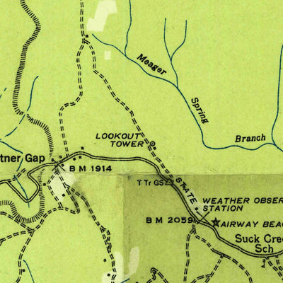 United States Geological Survey Ketner Gap, TN (1936, 24000-Scale) digital map
