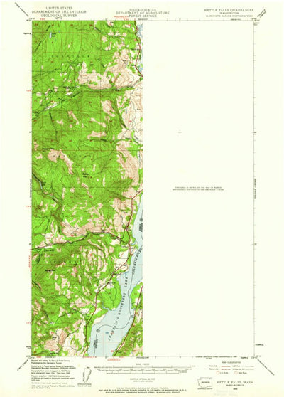 United States Geological Survey Kettle Falls, WA (1948, 62500-Scale) digital map