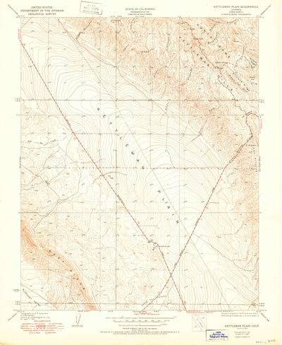 United States Geological Survey Kettleman Plain, CA (1950, 24000-Scale) digital map