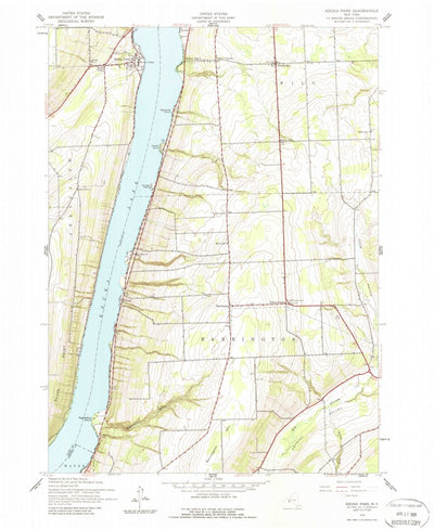United States Geological Survey Keuka Park, NY (1942, 24000-Scale) digital map