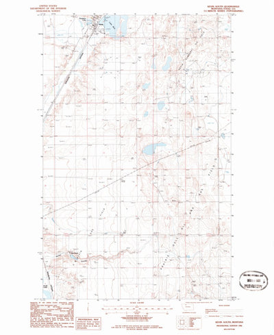United States Geological Survey Kevin South, MT (1986, 24000-Scale) digital map