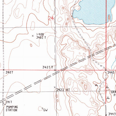 United States Geological Survey Kevin South, MT (1986, 24000-Scale) digital map
