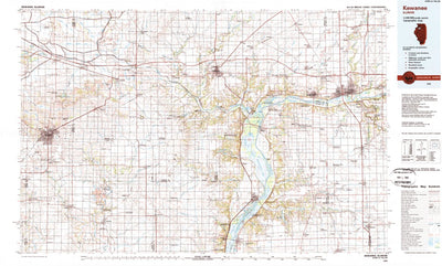 United States Geological Survey Kewanee, IL (1985, 100000-Scale) digital map