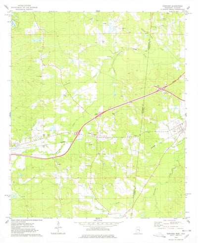 United States Geological Survey Kewanee, MS-AL (1974, 24000-Scale) digital map