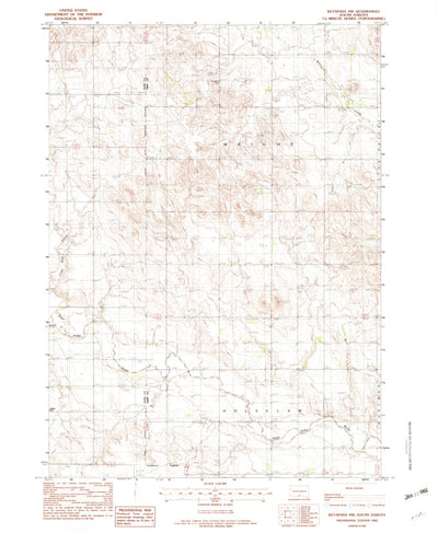 United States Geological Survey Keyapaha NW, SD (1982, 24000-Scale) digital map
