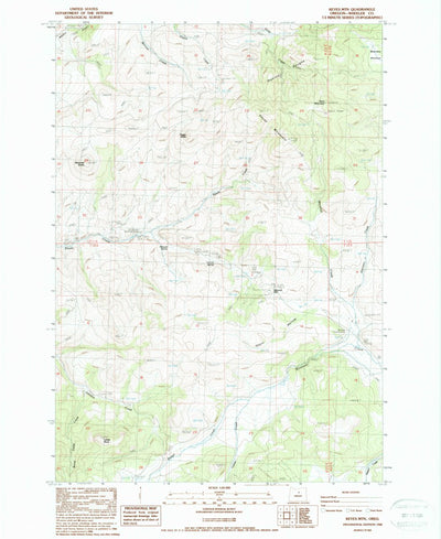 United States Geological Survey Keyes Mountain, OR (1988, 24000-Scale) digital map