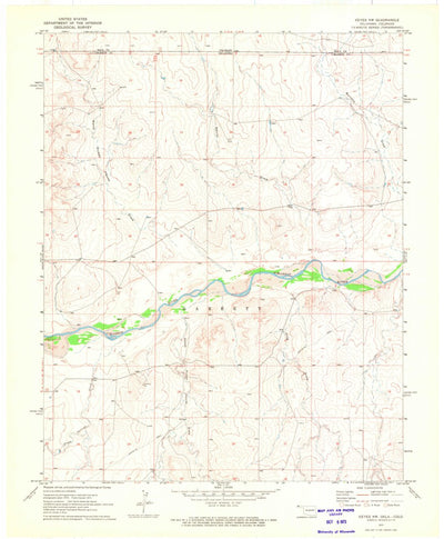United States Geological Survey Keyes NW, OK-CO (1971, 24000-Scale) digital map