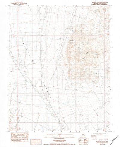 United States Geological Survey Keyhole Canyon, NV (1984, 24000-Scale) digital map