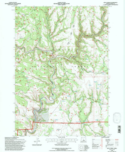 United States Geological Survey Keys Creek, OR (1992, 24000-Scale) digital map