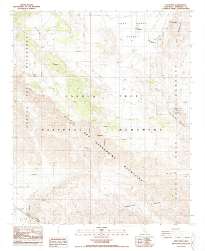 United States Geological Survey Keys View, CA (1988, 24000-Scale) digital map