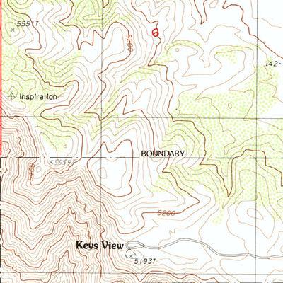 United States Geological Survey Keys View, CA (1988, 24000-Scale) digital map