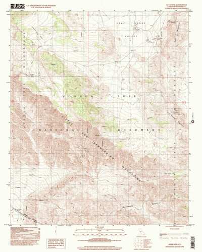 United States Geological Survey Keys View, CA (1998, 24000-Scale) digital map
