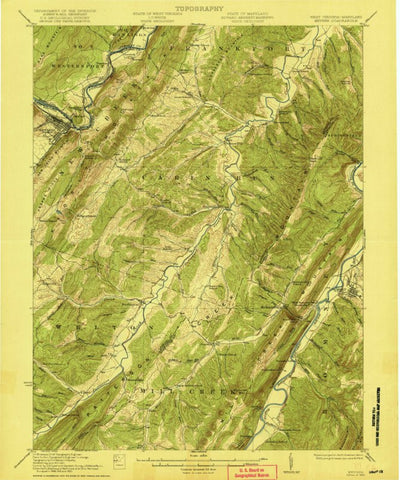 United States Geological Survey Keyser, WV-MD (1922, 62500-Scale) digital map
